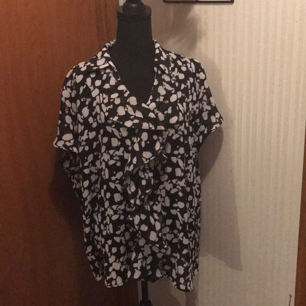 Style & Co. Floral Ruffled Blouse